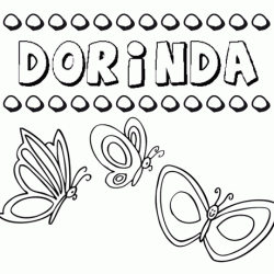 Dorinda: dibujos de los nombres para colorear, pintar e imprimir