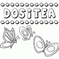 Dositea: dibujos de los nombres para colorear, pintar e imprimir