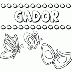 Gádor: dibujos de los nombres para colorear, pintar e imprimir