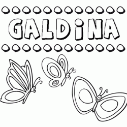 Galdina: dibujos de los nombres para colorear, pintar e imprimir