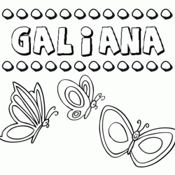 Galiana: dibujos de los nombres para colorear, pintar e imprimir