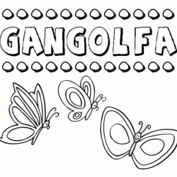 Gangolfa: dibujos de los nombres para colorear, pintar e imprimir