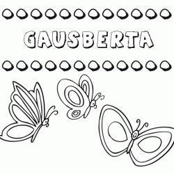 Gausberta: dibujos de los nombres para colorear, pintar e imprimir