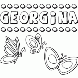Georgina: dibujos de los nombres para colorear, pintar e imprimir