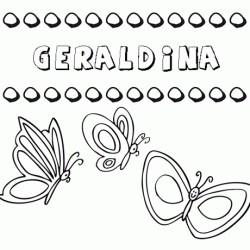 Geraldina: dibujos de los nombres para colorear, pintar e imprimir