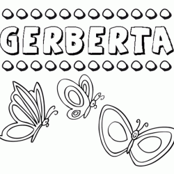 Gerberta: dibujos de los nombres para colorear, pintar e imprimir