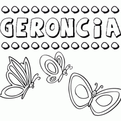 Geroncia: dibujos de los nombres para colorear, pintar e imprimir