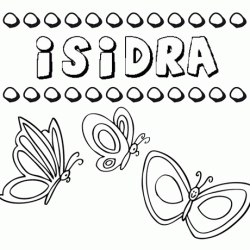 Isidra: dibujos de los nombres para colorear, pintar e imprimir