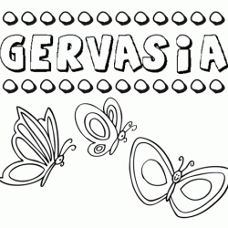 Gervasia: dibujos de los nombres para colorear, pintar e imprimir