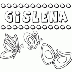 Gislena: dibujos de los nombres para colorear, pintar e imprimir