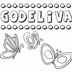 Godeliva: dibujos de los nombres para colorear, pintar e imprimir