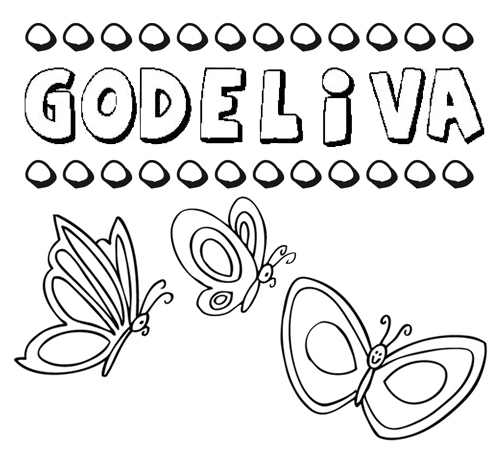 Godeliva: dibujos de los nombres para colorear, pintar e imprimir