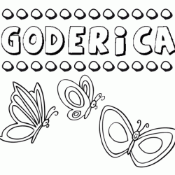 Goderica: dibujos de los nombres para colorear, pintar e imprimir