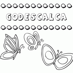 Godescalca: dibujos de los nombres para colorear, pintar e imprimir