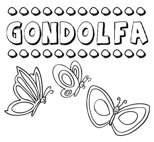 Gondolfa: dibujos de los nombres para colorear, pintar e imprimir
