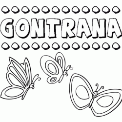 Gontrana: dibujos de los nombres para colorear, pintar e imprimir