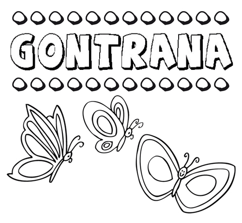 Gontrana: dibujos de los nombres para colorear, pintar e imprimir