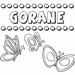 Gorane: dibujos de los nombres para colorear, pintar e imprimir