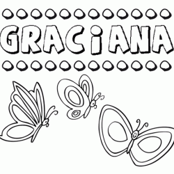 Graciana: dibujos de los nombres para colorear, pintar e imprimir