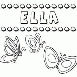 Ella: dibujos de los nombres para colorear, pintar e imprimir