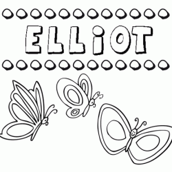 Elliot: dibujos de los nombres para colorear, pintar e imprimir