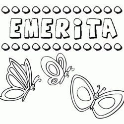 Emerita: dibujos de los nombres para colorear, pintar e imprimir