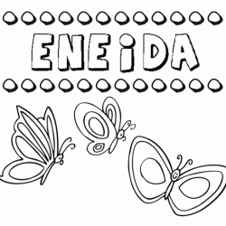 Eneida: dibujos de los nombres para colorear, pintar e imprimir