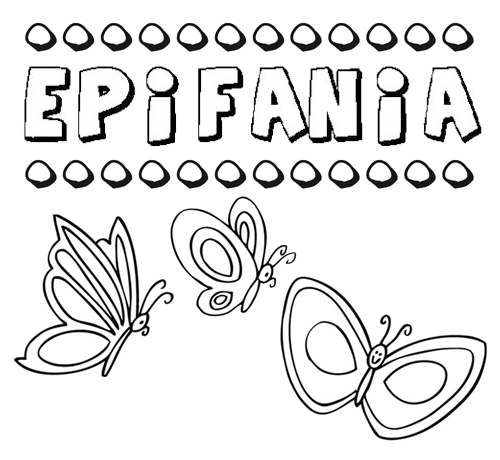 Epifania: dibujos de los nombres para colorear, pintar e imprimir