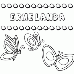 Ermelanda: dibujos de los nombres para colorear, pintar e imprimir