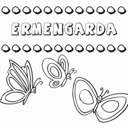 Ermengarda: dibujos de los nombres para colorear, pintar e imprimir