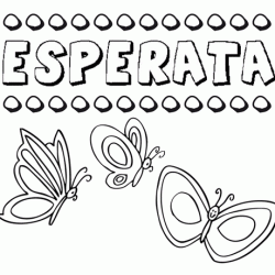 Esperata: dibujos de los nombres para colorear, pintar e imprimir