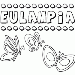 Eulampia: dibujos de los nombres para colorear, pintar e imprimir