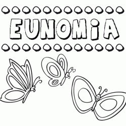 Eunomia: dibujos de los nombres para colorear, pintar e imprimir