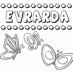 Evrarda: dibujos de los nombres para colorear, pintar e imprimir