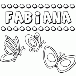Fabiana: dibujos de los nombres para colorear, pintar e imprimir