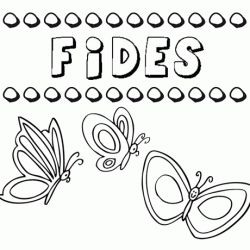 Fides: dibujos de los nombres para colorear, pintar e imprimir