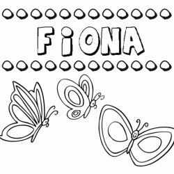 Fiona: dibujos de los nombres para colorear, pintar e imprimir