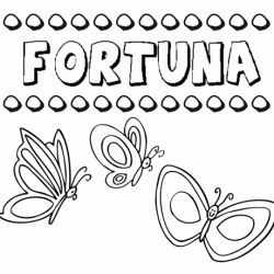 Fortuna: dibujos de los nombres para colorear, pintar e imprimir