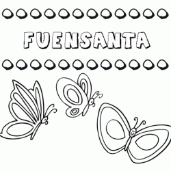 Fuensanta: dibujos de los nombres para colorear, pintar e imprimir