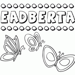 Eadberta: dibujos de los nombres para colorear, pintar e imprimir