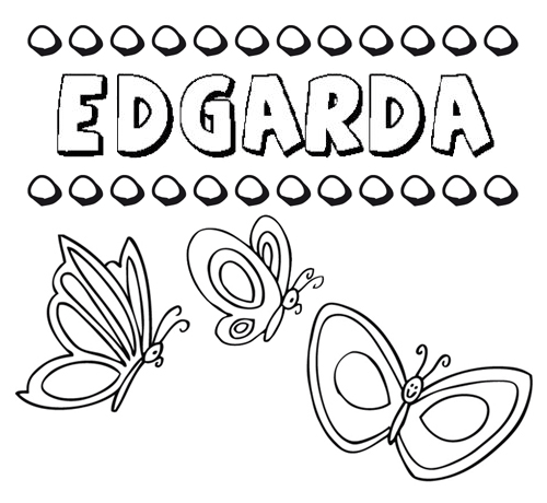 Edgarda: dibujos de los nombres para colorear, pintar e imprimir