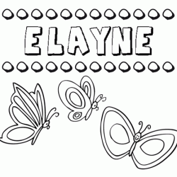 Elayne: dibujos de los nombres para colorear, pintar e imprimir