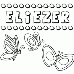 Eliezer: dibujos de los nombres para colorear, pintar e imprimir