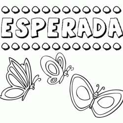 Esperada: dibujos de los nombres para colorear, pintar e imprimir
