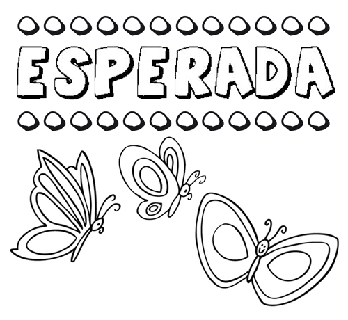 Esperada: dibujos de los nombres para colorear, pintar e imprimir