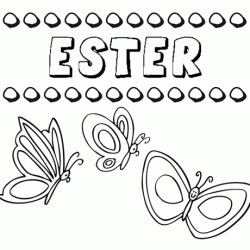 Ester: dibujos de los nombres para colorear, pintar e imprimir