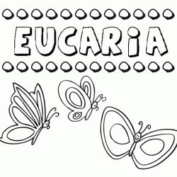 Eucaria: dibujos de los nombres para colorear, pintar e imprimir