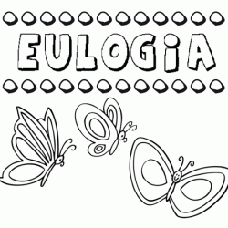 Eulogia: dibujos de los nombres para colorear, pintar e imprimir