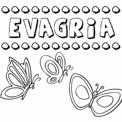 Evagria: dibujos de los nombres para colorear, pintar e imprimir