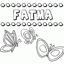 Fatma: dibujos de los nombres para colorear, pintar e imprimir